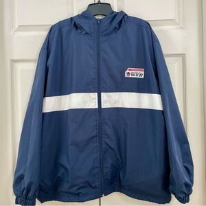 Walt Disney World Vintage Men’s Blue Hooded Windbreaker Size L